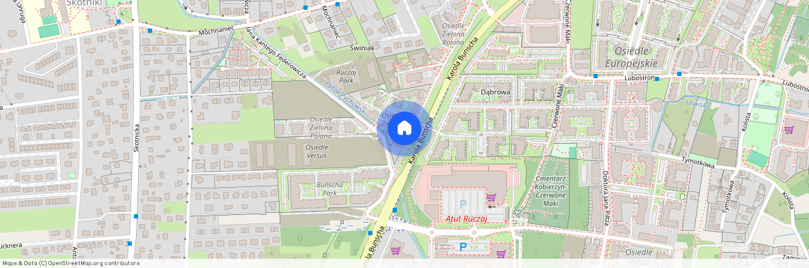 ul. Karola Bunscha, Skotniki, Dębniki, Kraków, małopolskie