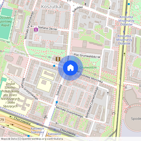 ul. Gustawa Morcinka, Koszutka, Katowice, śląskie