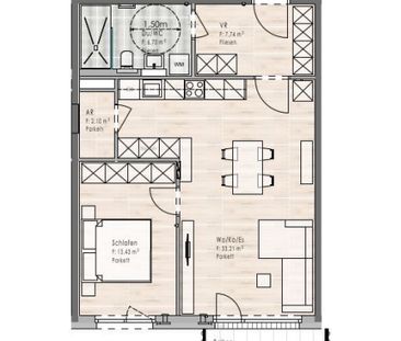 Erstbezug: Geräumige 2-Zimmer Wohnung im 2. OG / Top B09 - Foto 3