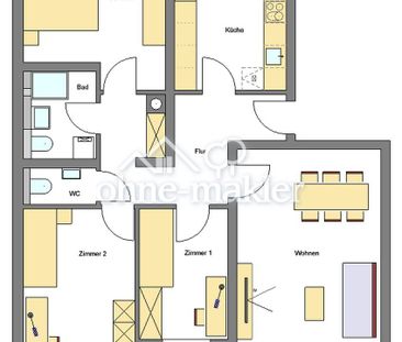 großzügige 4-Zimmerwohnung zu vermieten - Foto 3