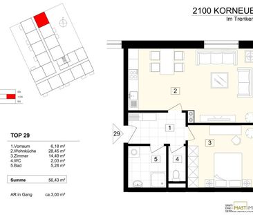 PROVISIONSFREI - 2 Zimmer Wohnung inkl. Küche / Gesamtmiete: 875,--... - Photo 2