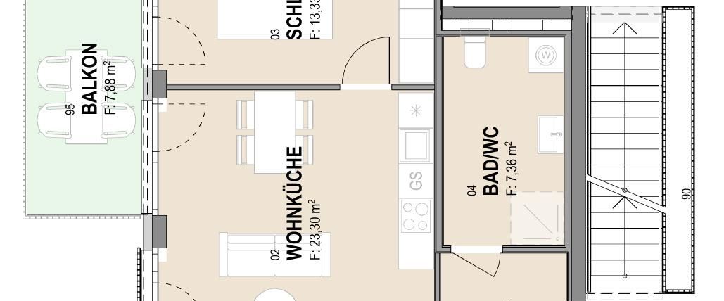 Geförderte Neubau-Wohnung mit Balkon im 3. Stock - Photo 1