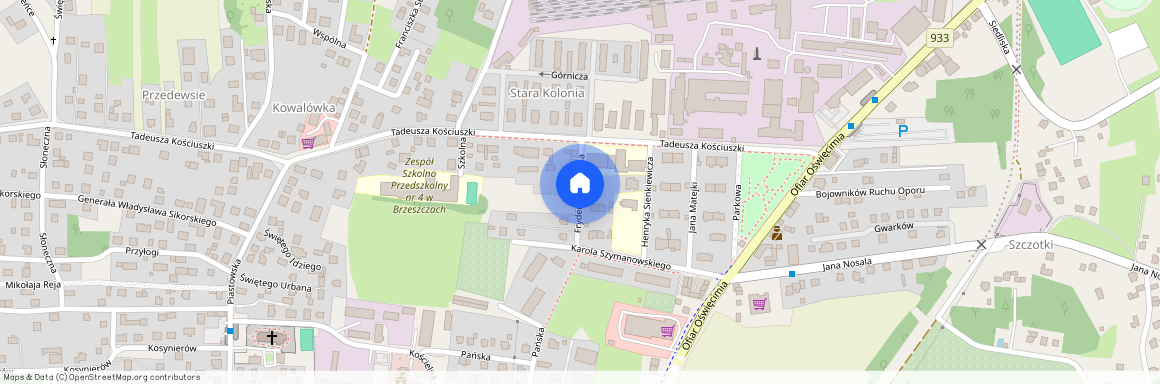 ul. Fryderyka Chopina, Brzeszcze, Brzeszcze, oświęcimski, małopolskie