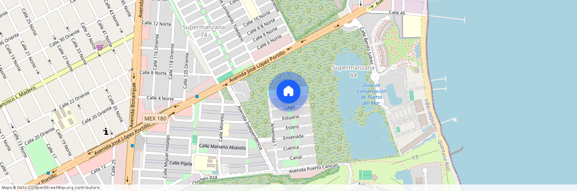Bahia Azul Calle Laguna, 26, Cancún Centro, Cancún/Benito Juárez, Quintana Roo, 77500, México