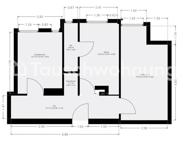 TAUSCHWOHNUNG Gemütliche Altbau 2Z - Günstig - Photo 1