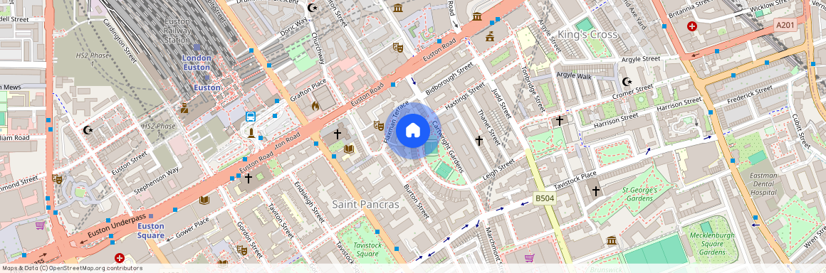 Flat 16 Cartwright Gardens, WC1H 9EH, Bloomsbury