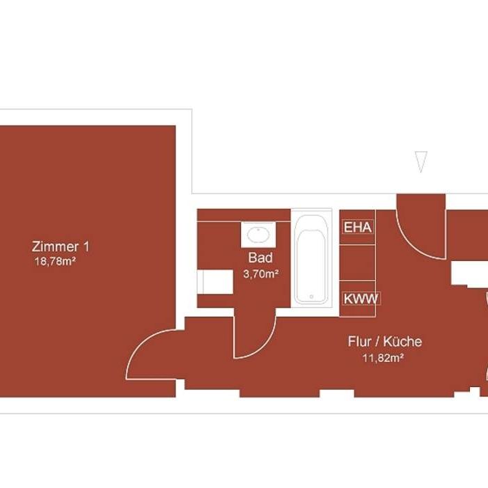 Dresden Pieschen - Wunderschöne 1-Raum Wohnung mit Balkon und EBK ab sofort Mieten! - Foto 1