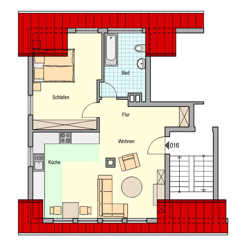 2 Zimmer in Walldorf - Foto 2