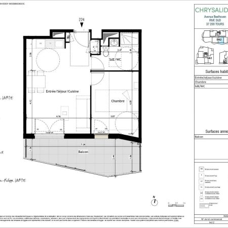 Appartement à louer 2 pièces 45.31m² - Photo 4