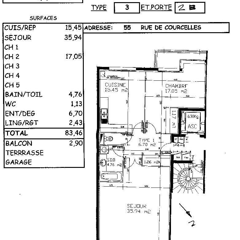 Location appartement T3 83.46m² à Reims (51100) Loyer CC * : 625.06 € Réf : ER.19621 - Photo 2