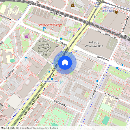 ul. Swobodna, Powstańców Śląskich, Krzyki, Wrocław, dolnośląskie