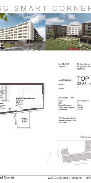 Stilvoll kompakt: 1-Zimmer-Wohnung mit Balkon in begehrter Toplage! Top 60 - Photo 2