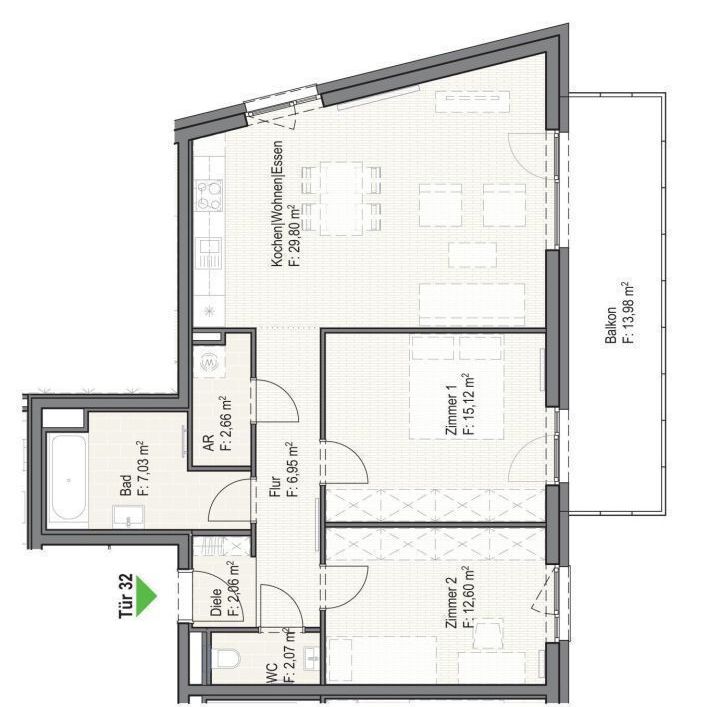 3-Zimmer-Wohnung mit Balkon im Reininghauspark - Provisionsfrei! - Photo 2