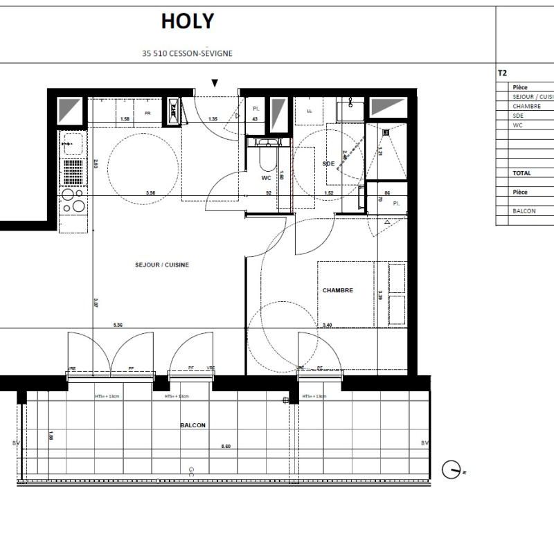 Appartement T2 à louer Cesson Sevigne - 45 m² - Photo 2