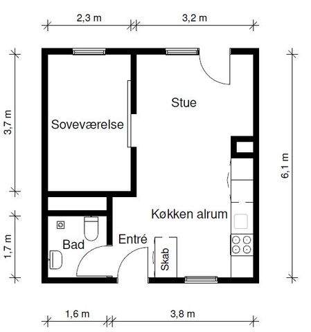 2-værelses studiebolig - Photo 3