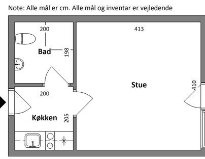 1-værelses studiebolig - Photo 1