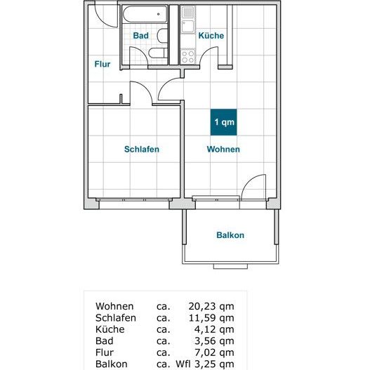 Zentral gelegene schöne 2-Raum-Wohnung - Photo 1