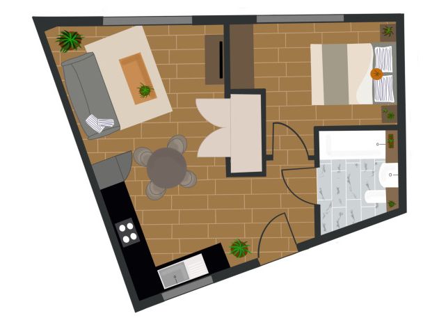 Apartment Type C1D Urban Mid-century - Photo 1