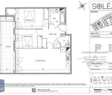 Appartement à louer 3 pièces 63.5m² - Photo 2