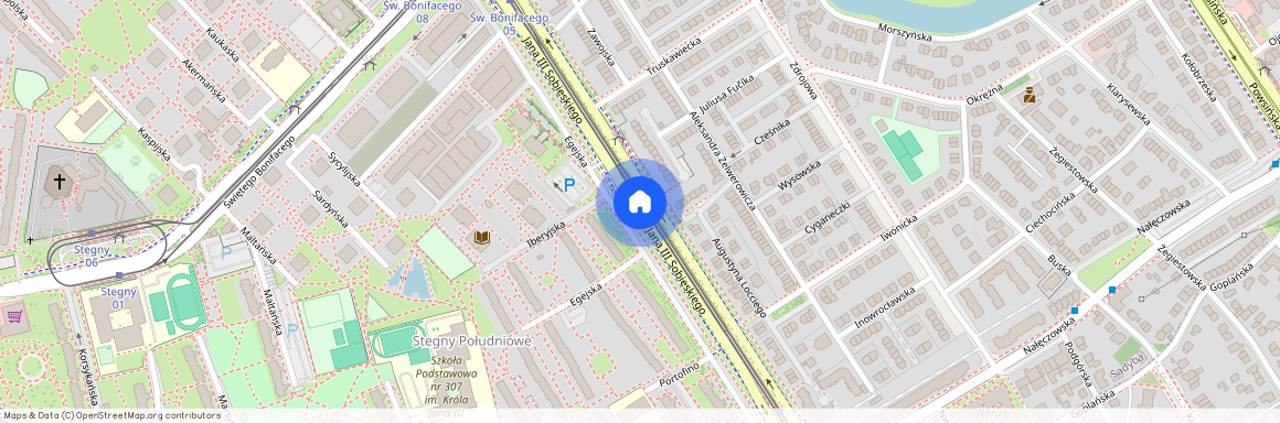 ul. Jana III Sobieskiego, Stegny, Mokotów, Warszawa, mazowieckie