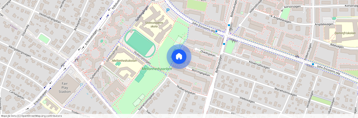 Börringegatan 5B, Mellanheden