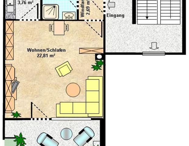 Zentral Wohnen! 1-Zimmer-Erdgeschoss-Wohnung mit Tiefgaragenstellplatz, Hofmannstr. - Photo 1