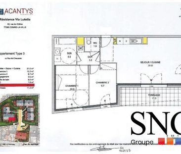 T3 AVEC TERRASSE ET PARKINGS - Photo 3