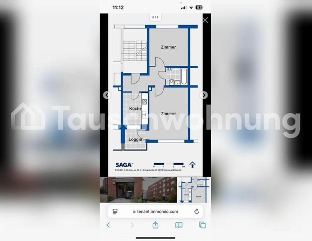 TAUSCHWOHNUNG 2 Zimmer Wohnung (500 EUR warm) - Foto 1