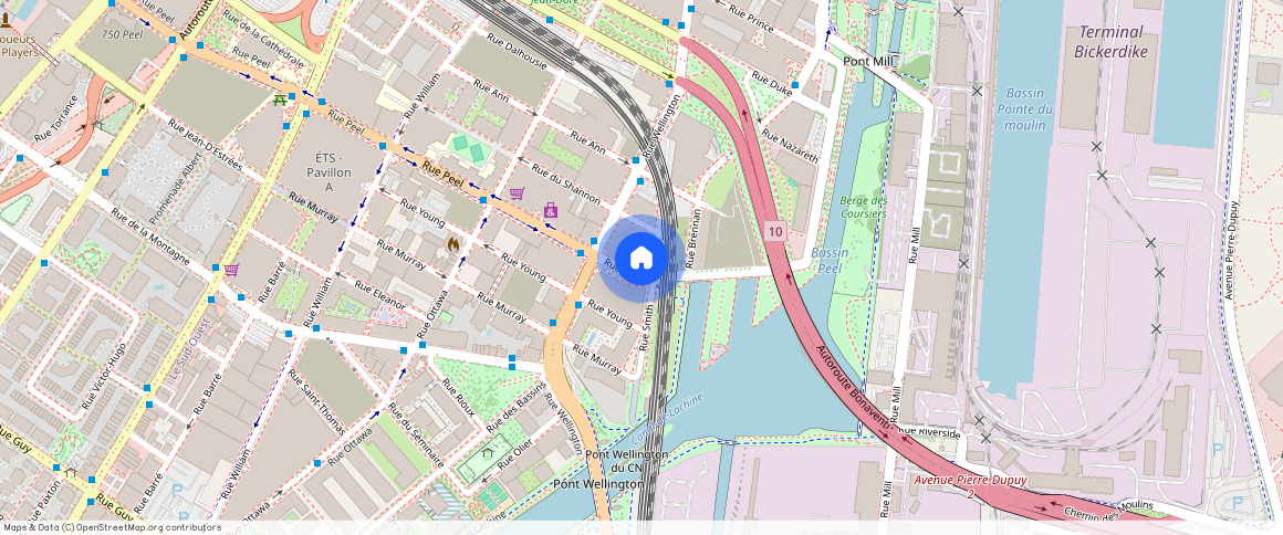 ** Rue Peel #2106, Montréal (Le Sud-Ouest), H3C0Y1