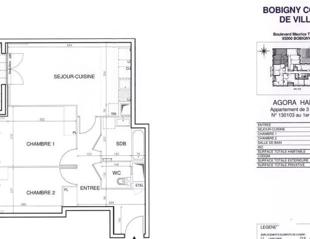 location Appartement T3 DE 63.1m² À BOBIGNY - Photo 1