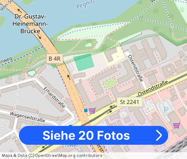 Voll möblierte 1 Zi Wohnung mit EBK in Mögeldorf (Nürnberg Ost) - Foto 1