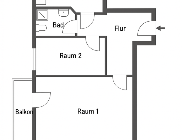 Schöne 2-Zimmer Wohnung mit Balkon nähe S-Bhf Lankwitz zur Miete - Foto 1