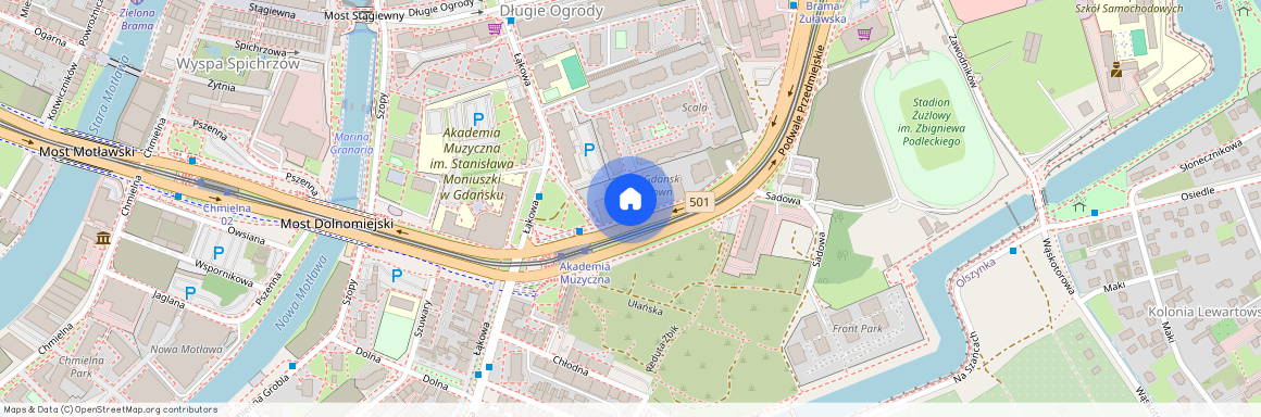 ul. Łąkowa, Śródmieście, Gdańsk, pomorskie