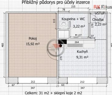 Pronájem zrekonstruovaného bytu 1+1 Moskevská, Třebíč - Fotografie 5