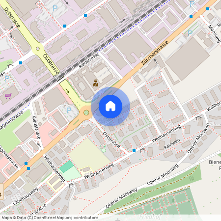 Oststrasse 8, 8500 Frauenfeld, Lageplan