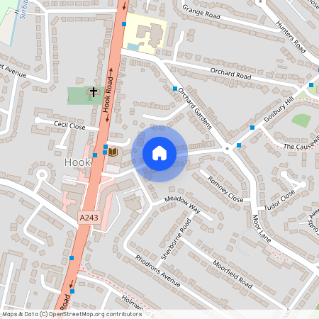 Elm Road, Chessington, Surrey. KT9