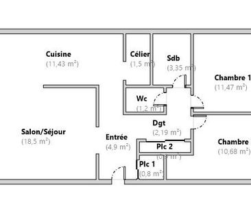 Location appartement 66.92 m², Metz 57050Moselle - Photo 3