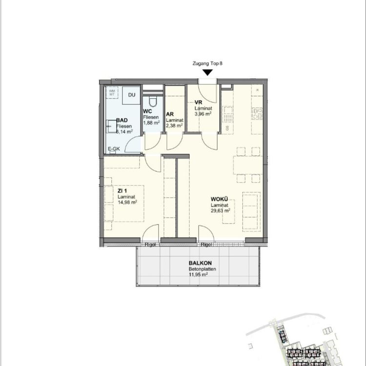 Gemütliche, geförderte Wohnung im 1.OG mit Balkon - 7/8 - Photo 2