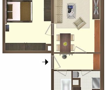 Tolle 2-Raumwohnung in ruhiger Umgebung! - Foto 5