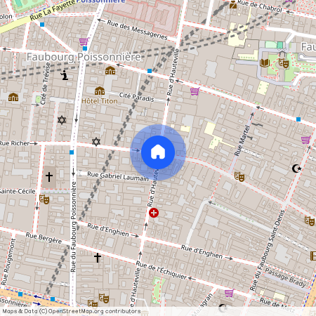 Rue d'Hauteville et Rue de l'Echiqiuer 75010 Paris (10e arrondissement)