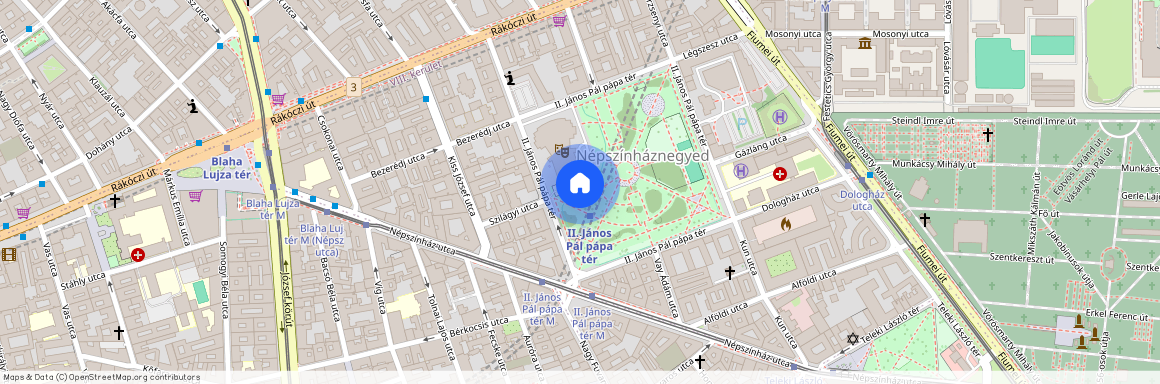 1081, Budapest, VIII. Kerület (II. János Pál pápa tér és környéke), KUN utca