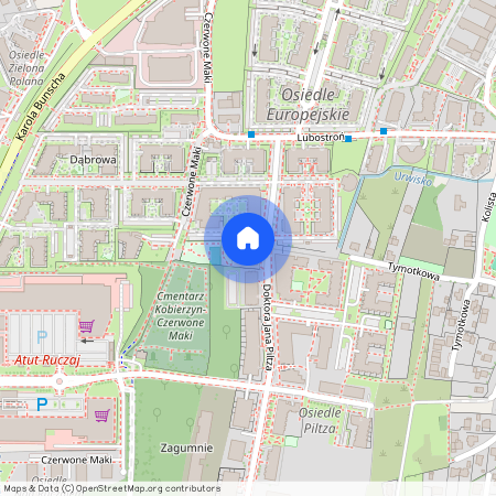 ul. dr. Jana Piltza, Ruczaj, Dębniki, Kraków, małopolskie