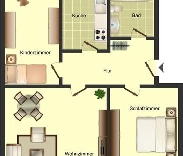 Demnächst frei! 3-Zimmer-Wohnung in Hamm Bockum-Hövel - Foto 1