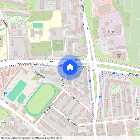 ul. Łabędzia, Arkońskie-Niemierzyn, Zachód, Szczecin, zachodniopomorskie