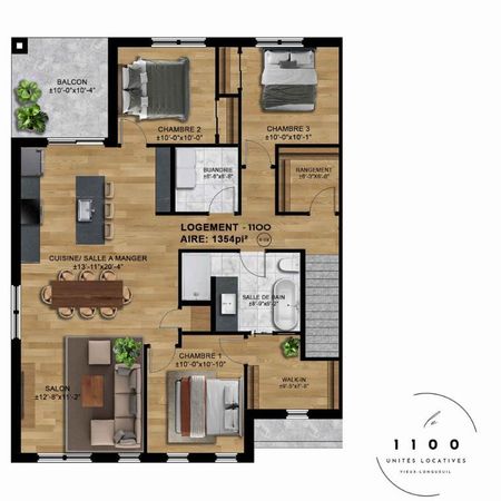 5 1/2 construction neuve, 5 électros fournis, énorme walk in (pièce complète) - Photo 4