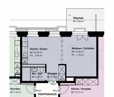 1.5 Zimmer, 38 m² - Photo 6