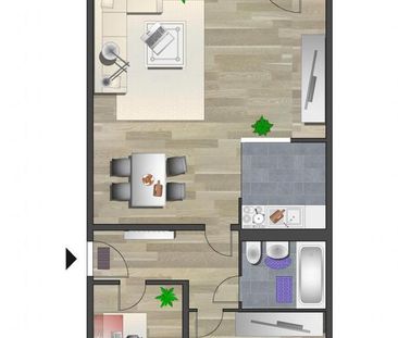 3-Raum-Wohnung und den Spielplatz im Wohnumfeld - Photo 3