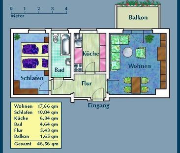 Etwas besonderes: praktische 2-Zimmer-Wohnung - Photo 1