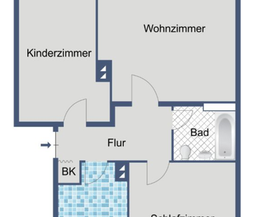 Ihr neues Zuhause: 3-Zimmer-Wohnung mit Balkon in Frankfurt - Photo 1