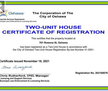 For Lease - 761 Rowena Street Unit# Lower, Oshawa, Ontario - Photo 3